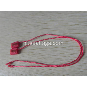 Rechthoekige plastic zegel tag met string